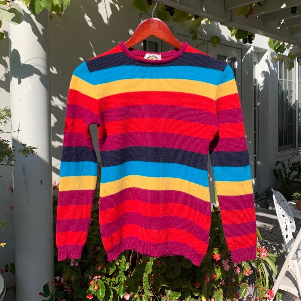 Vintage Colorful Striped Sweater